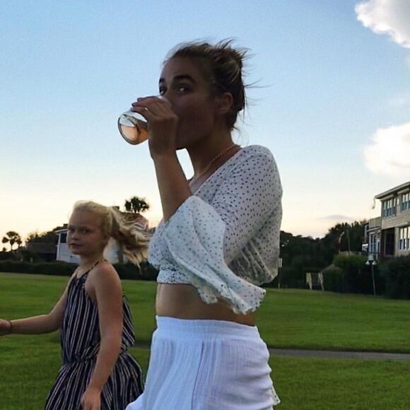 Polka Dot Cropped Blouse / Top with Bell Sleeves - Picture 3 of 8